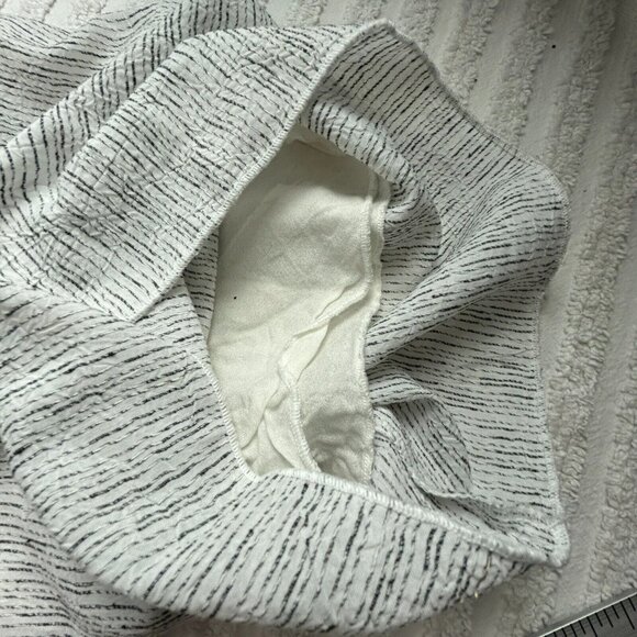 Kd. Spring Women's Striped Pattern Pull On High Rise Wide Leg Pants Gray Large - Picture 10 of 10